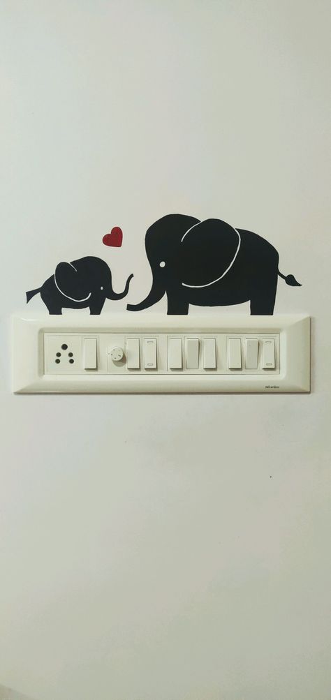 Easy Small Wall Painting Ideas, Painting For Switch Board, Switch Board Art Room Decor, Switch Board Art Ideas Room Decor, Switch Board Art Ideas Easy, Small Wall Painting Ideas, Switch Board Painting Wall Art, Creative Switch Board Art, Wall Painting Ideas Creative Living Room