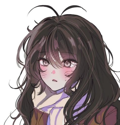 Anime Brunette Pfp, Brown Hair Oc Girl, Brown Hair Icons Anime, Brown Anime Girlies, Pfp For Girls With Brown Hair, Anime Icons Brown Hair, Brown Pfp Icon, Anime Female Brown Hair, Brown Haired Pfp