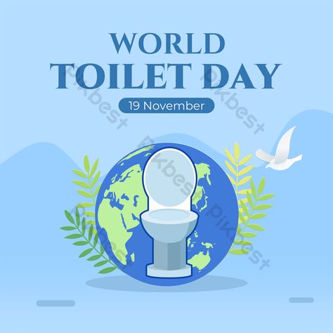 World Toilet Day Poster, Holiday Poster Design, Toilet Day, World Toilet Day, Design Sculpture, Holiday Poster, Design Image, Psd Free Download, Graphic Design Templates