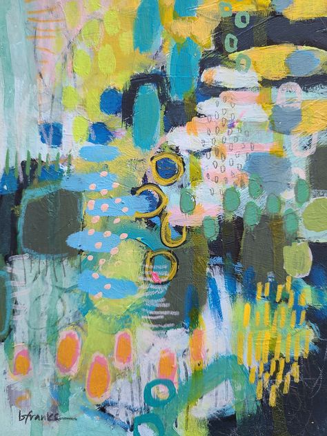 This week, I'm sharing throwbacks from... - Betty Franks Art Abstract Canvas Art Acrylics, Paradise Art, Intuitive Art, Junk Art, Creative Painting, Summer Love, Acrylic Trays, Art Inspiration Painting, Painting Art Projects