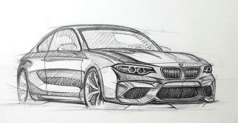 BMW M2 Bmw Front View, Bmw Sketch, Bmw 535, Exterior Sketch, Carros Bmw, Cars Interior, Bmw Art, Bike Sketch, Car Concept