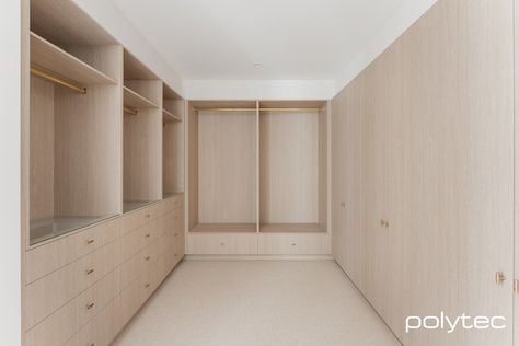 WARDROBE / Photo Gallery / Polytec Notaio Walnut Polytec, Wardrobe Joinery, Coastal Oak, Oak Wardrobe, White Washed Oak, Walk In Closet Design, Cabinetry Design, Commercial Buildings, Walk In Wardrobe