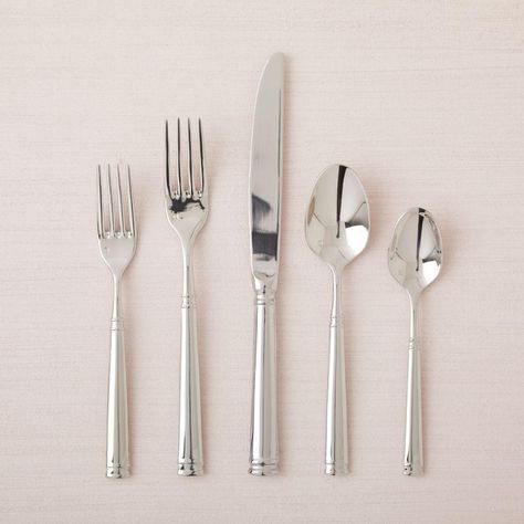 Bistro Flatware | west elm Canada Modern Placemats, Table Knife, Parisian Cafe, Stoneware Dinnerware Sets, Dita Von, Stainless Steel Flatware, Serving Utensils, Cheap Decor, Small Furniture