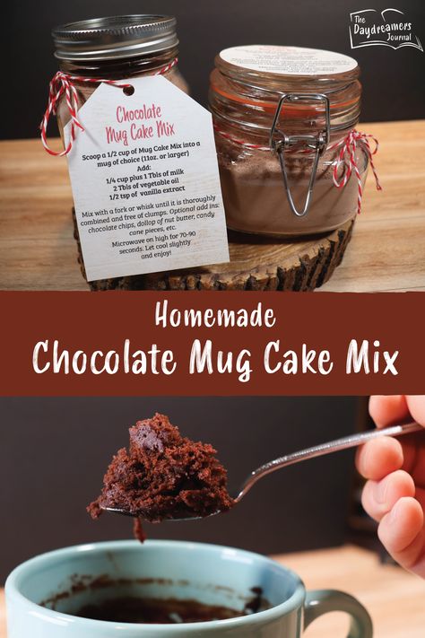 Cake In A Mug Mix In A Jar, Mason Jar Brownies, Mug Cake Gift Recipe In A Jar, Mug Cake In A Jar Gift, Hug In A Mug Recipe, Mug Cake Mix In A Jar Recipe, Brownie Gift Ideas, Diy Mug Cake Mix Recipes, Mason Jar Cake Mix Recipe