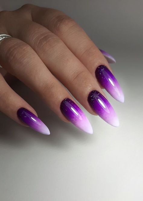 Summer Ombre Nails, Gradation Nails, Purple Ombre Nails, Spring Nail Trends, Ombre Acrylic Nails, Ombre Nail Designs, Nail Art Ombre, Nails 2024, Dipped Nails