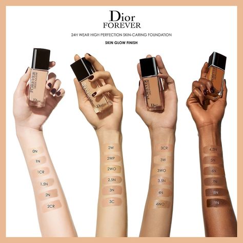 Dior Forever Skin Glow, Dior Foundation, Bright Summer Acrylic Nails, Forever Foundation, Dior Forever, Perfect Complexion, Glow Foundation, Dior Makeup, Dior Beauty