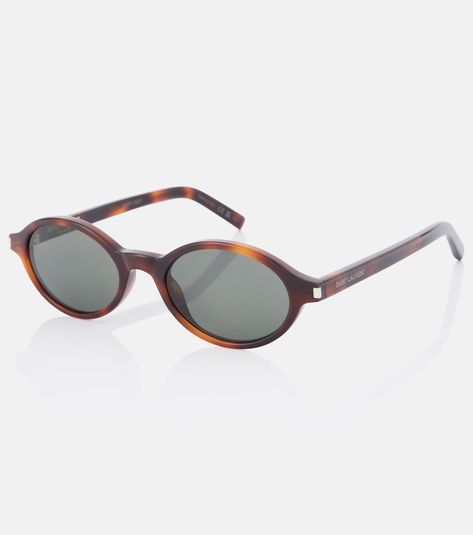 SL 751 Jeanne oval sunglasses in brown - Saint Laurent | Mytheresa Australia Clothes, Saint Laurent Sunglasses, Sunglass Hut, Oval Sunglasses, Tortoise Shell, Round Sunglasses, Designing Women, Sunglasses Accessories, Sunnies