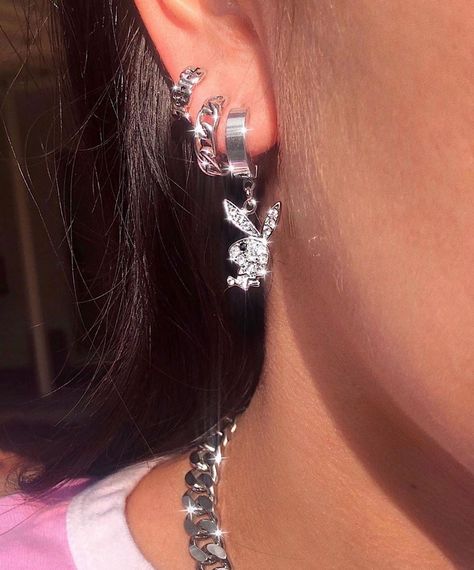 ✨CYBERSPACE SHOP✨ on Instagram: “Still our favorite earrings🐰💕” Grunge Jewelry, Cute Ear Piercings, Earrings Aesthetic, Mia 3, Dope Jewelry, Girly Jewelry, Jewelry Inspo, Pretty Jewellery, Ear Jewelry