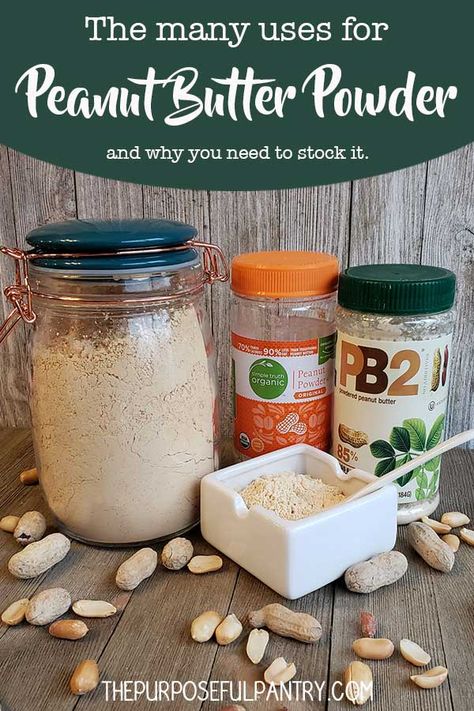 Dry Peanut Butter Recipes, How To Make Peanut Butter Powder, Diy Peanut Butter Powder, Dehydrate Vegetables, Purposeful Pantry, Peanut Butter Powder Recipes, Diy Condiments, Pb2 Recipes, Keto Condiments