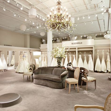 Brides.com: . 42. Book early if you prefer a destination bridal shop. If you've seen a bridal shop on TV (say, Kleinfeld or Bridals by Lori), so have lots of other brides, which means you'll need to book far in advance — especially for a weekend appointment. The major benefits of these stores is that they have some of the most knowledgeable consultants and a wide variety of dresses from hundreds of designers. Bridal Shop Interior, Bridal Shop Decor, Bridal Shop Ideas, Bridal Boutique Interior, Wedding Dress Store, Boutique Interior Design, Boutique Decor, Kleinfeld Bridal, Wedding Dress Boutiques