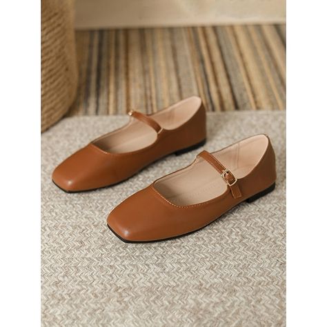 Category:Flats; Upper Materials:Faux Leather; Heel Type:Flat Heel; Gender:Women's; Style:Vacation,Bohemia,Cute,Elegant; Outsole Materials:TPR; Occasion:Vacation,Office,Outdoor,Work,Daily; Closure Type:Ankle Strap; Listing Date:08/02/2024; 2024 Trends:Mary Jane; Heel Height(inch):0.3 Light Brown Shoes, Female Packing List, Flats Online, Metallic Shoes, Italian Shoes, Gold Flats, Brown Shoes, Leather Flat Shoes, Mary Jane Heels