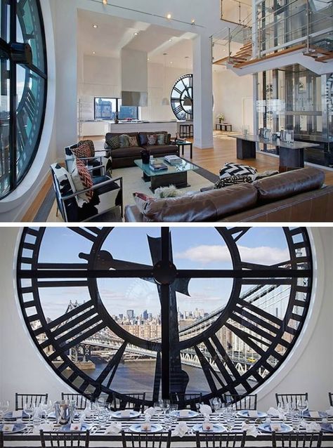 Clock tower apartment in Brooklyn. Sweet! Tower Apartment, Sun Rooms, Playlist Music, Outdoor Kitchens, Clock Tower, Penthouse, Outdoor Kitchen, House Decor, Home Accents