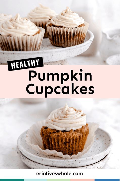 Healthy Gingerbread Cookies, Pumpkin Cupcake Recipes, Cheese And Chocolate, Healthy Cupcakes, Cinnamon Cream Cheese, Gluten Free Gingerbread, Pumpkin Spice Syrup, Pumpkin Treat, Fall Cakes