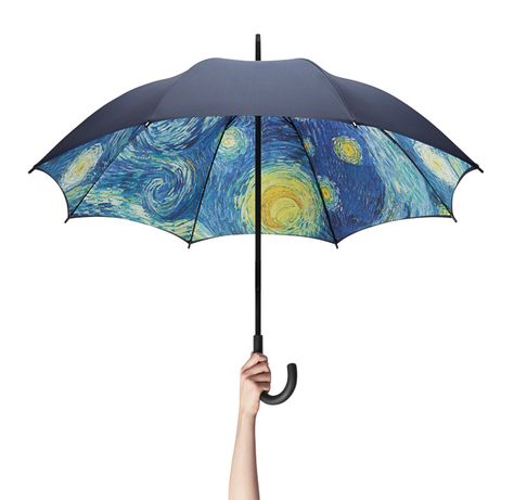 Image from Fashionsnap.com Large Umbrella, Umbrella Art, The Starry Night, Umbrella Designs, Under My Umbrella, Gloomy Day, Folding Umbrella, Museum Of Modern Art, Outdoor Accessories