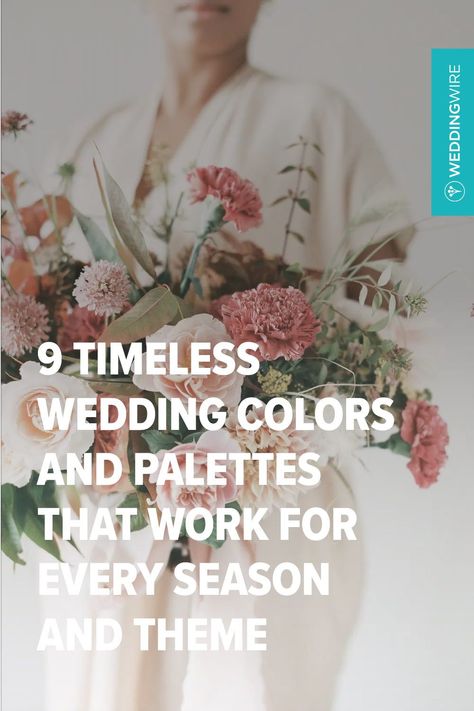 Unique Colours For Wedding, Elegant Color Schemes Wedding, Elegant Wedding Styling, Whimsical Wedding Palette, Timeless Wedding Colour Palettes, Wedding Themes August, No Theme Wedding, Wedding Colors By Month, Spring Flowers Wedding Color Schemes