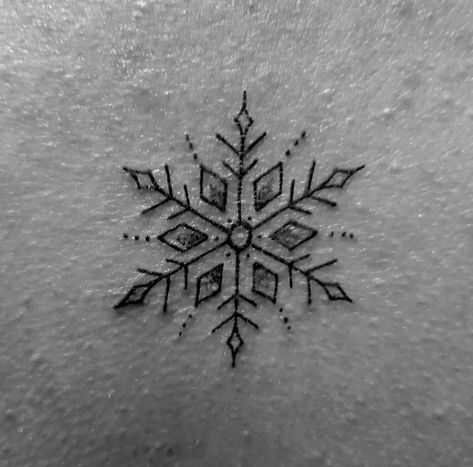 Negative Snowflake Tattoo, Snowflake Stick And Poke, Snow Tattoo Design, Snowflake Wrist Tattoo, Small Snowflake Tattoo Wrist Snow Flake, Snow Related Tattoos, Heart Snowflake Tattoo, Half Snowflake Tattoo, White Ink Snowflake Tattoo