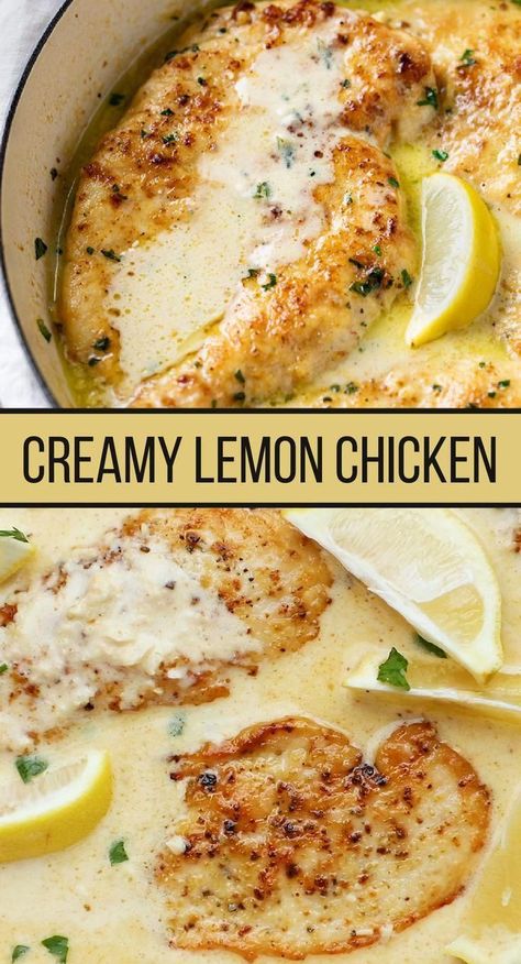 Lemon Chicken, Keto Carnivore, Creamy Lemon Chicken, Lemon Chicken Recipe, Buffalo Chicken Dip, Health Dinner Recipes, Deilig Mat, Chicken Dishes Recipes, Butter Chicken