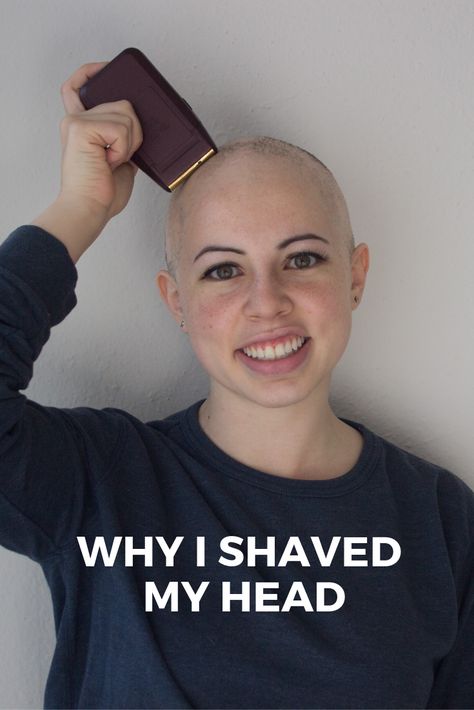 I shaved my head a year ago. Check out this week's blog to read about why I did it & how I knew I was for the big shave. #trichotillomania #ishavedmyhead Shaved Head Styles, Shaved Haircut, Buzz Cut Women, Shaved Hair Women, Girls With Shaved Heads, Bald Head Women, Throat Infection, Shaved Head Women, Shaving Your Head