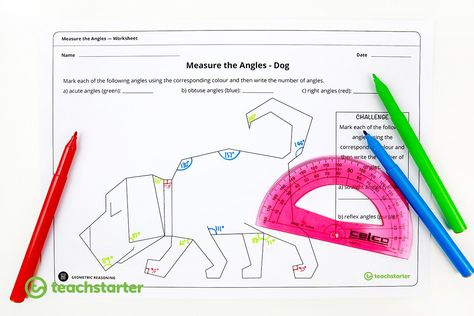 Angles Activities, Angle Activities, Angles Math, Supplementary Angles, Educational Therapy, Angles Worksheet, Types Of Angles, Geometry Lessons, Geometry Activities