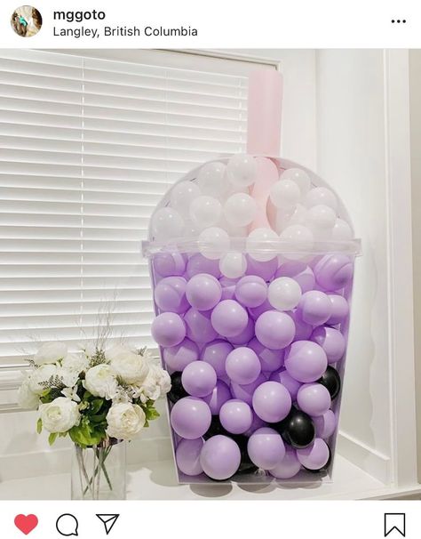 DIY boba TEMPLATE ONLY boba party ideas bubble tea party - Etsy Canada Boba Template, Boba Balloon, Bubble Tea Party, Sage Party, Boba Party, Diy Boba, Tea Party Activities, Elephant Baby Shower Decorations, Bubble Tea Shop