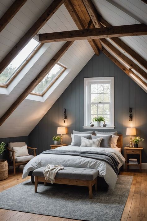 Wall Color Living Room, Cozy Attic Bedroom, Attic Design Ideas, Bedroom Attic, Attic Bedroom Ideas, 2024 Living Room, Color Living Room, Cozy Attic, Attic Bedroom Designs