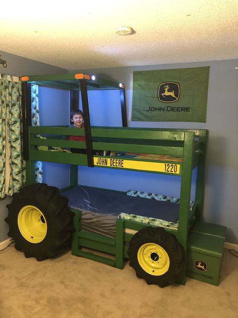 Tractor Bed, Bunk Beds Boys, Bunk Bed Plans, Bunk Beds With Stairs, Casa Country, Bed Plans, Kids Bunk Beds, Boys Bedding, Big Boy Room