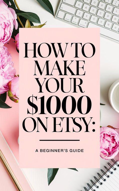 Learn how to start making money on Etsy with this beginner’s guide. From starting an Etsy shop and selling printables to mastering Etsy SEO and marketing, this guide shares actionable steps to help you achieve Etsy success and make your first $1000. How To Create An Etsy Shop, How To Make Money On Etsy, How To Start An Etsy Shop, Things To Sell To Make Money, Making Money On Etsy, Things To Sell On Etsy, Starting An Etsy Shop, Selling Printables, Starting An Etsy Business