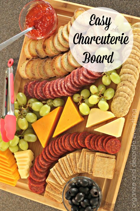 Make inexpensive and easy Charcuterie Boards for any gathering or celebration. Charcuterie Board For Picky Eaters, Dips For Charcuterie Board Ideas, Easy Snack Board, Charcuterie Board Arrangement, Fruit Cheese Charcuterie Board, Easy Meat And Cheese Board, How To Arrange A Charcuterie Board, Inexpensive Charcuterie Board, Easy Charcuterie Board For Beginners