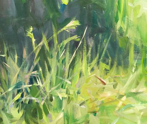 Grass Oil Painting, Sustained Investigation, Outdoor Painting, Top Paintings, Grass Painting, Grasses Landscaping, Green Paintings, Grass Field, Outdoor Paint