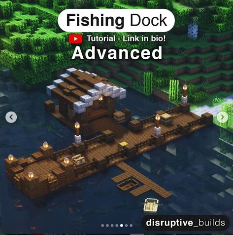 Minecraft Dock, Rumah Minecraft Sederhana, Fishing Dock, Minecraft Interior Design, Minecraft House Plans, Bangunan Minecraft, Minecraft Medieval, Minecraft Room, Cute Minecraft Houses