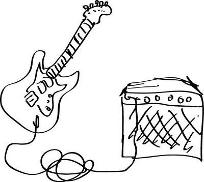 Guitar Doodle, Guitar And Amp, Hand Me Downs, Abstract Tattoo Ideas, Guitar Drawing, 달력 디자인, Love Hand, Little Doodles, Custom Tattoo Design