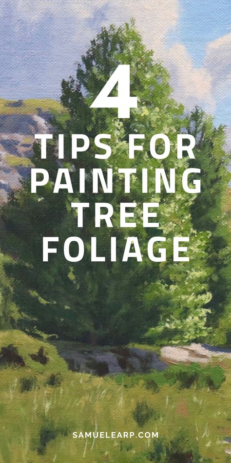 Landscape With Trees Painting, Nature, Landscape Trees Painting, Paint A Tree Step By Step, Fall Landscape Painting Tutorial, How To Paint Trees Oil Painting, Painting Forest Trees, How To Paint Fall Trees, Acrylic Trees Painting