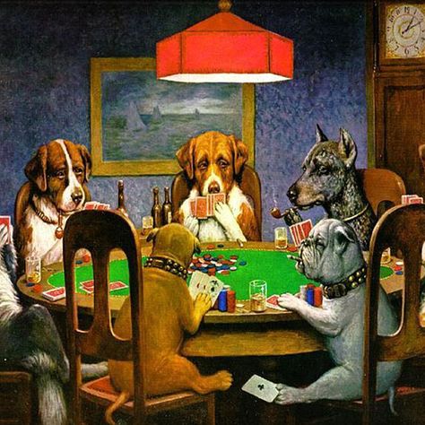 Dogs Playing Pool, Dogs Playing Poker, Game Room Wall Art, Dogs Playing, Card Games For Kids, Cat Playing, Love Pet, Cool Pets, Funny Art