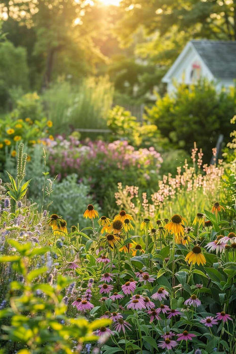 38 Aromatic Herb Garden Ideas for Fragrant Blooms Natural Flower Garden, Scented Garden Ideas, Herbs Garden Outdoor, Cottage Flower Garden Aesthetic, Cottage Herb Garden, Herb Garden Aesthetic, Herb Aesthetic, Flower And Herb Garden, Cottage Garden Aesthetic