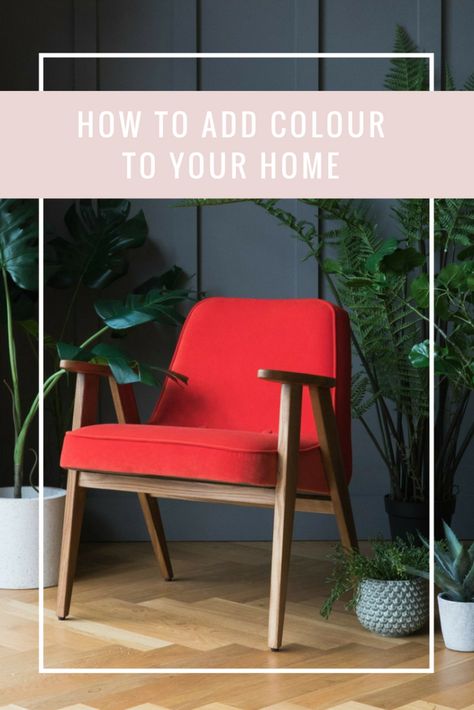 Red Interior Design, Red Armchair, Interior Decorating Tips, Red Home Decor, Benjamin Moore Colors, Red Sofa, Red Decor, Red Interiors, Easy Chair