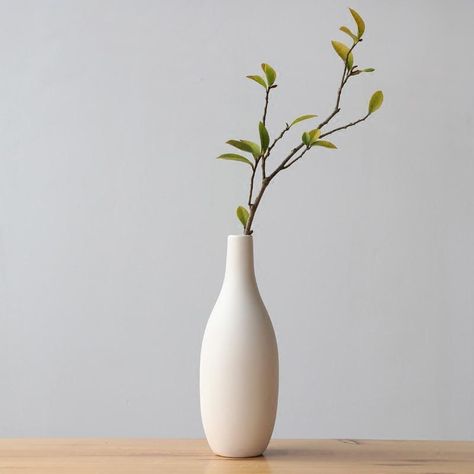 Minimalist Ceramic Vase | HOM Ikebana, Ikebana Vases, Minimalist Wedding, Flower Vase, Earth Day, Ceramic Vase, Door Wreaths, Flower Vases, Flower Arrangements