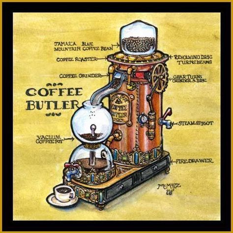 Steamie Coffee !!!! Steampunk Coffee, Research Journal, Siphon Coffee, Coffee Shake, Coffee Roaster, Healthy Coffee, Coffee Brewer, Patent Art, Cup Of Joe