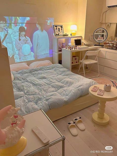 Chinese Aesthetic Room, Cute Korean Room Aesthetic, Douyin Bedroom, Chinese Bedroom Aesthetic, Douyin House, Chinese Room Aesthetic, Aesthetic Korean Bedroom, Douyin Room, Bedroom Korea