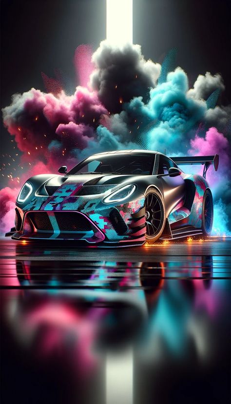 Car iPhone Wallpaper Car Photos Hd, Black Car Wallpaper, Iphone Wallpaper Black, Cool Car Backgrounds, Aesthetic Wallpapers Iphone, Neon Car, Car Iphone Wallpaper, Tokyo Drift Cars, Chevrolet Corvette C7