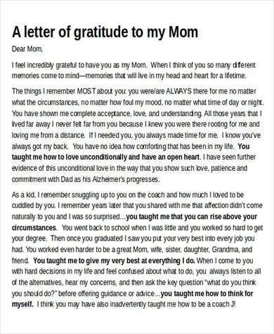 FREE 5+ Sample Thank-You Letter to Mom in MS Word | PDF Letter To Sister, Thank You Mom Quotes, Teacher Letters, Letter To My Mother, Mom Template, Letter To My Mom, Letter Of Gratitude, Love You Mom Quotes, Appreciation Letter