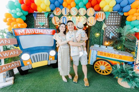 Fiesta Filipino Theme Party, 1st Bday Backdrop Ideas, Fiestang Pinoy Theme, Pista Sa Nayon Themed Party, Filipino First Birthday Parties, Pinoy Fiesta Theme Party Decorations, Barrio Fiesta Theme Party, Pinoy Fiesta Theme Party, Filipino Themed Birthday Party