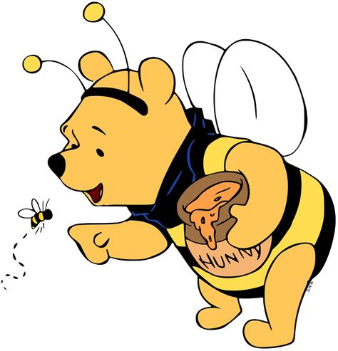 Winnie The Pooh Printables Free Clip Art, Halloween Pooh Bear, Wini Poo, Disney Clip Art, Pooh Pictures, Winnie The Pooh Drawing, Winnie The Pooh Halloween, Bee Suit, Garfield Cartoon