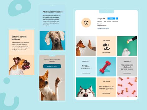 Animal Shelter Design, Dog Marketing, Instagram Grid Design, Pet Branding, Instagram Branding Design, Dog Club, Pet Spa, Pet Hotel, Dog Business