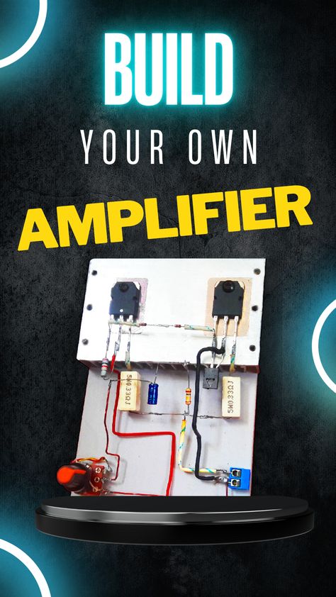 Build your own Amplifier DIY Homemade tutorial videos Diy Bluetooth Speaker Kit, Diy Speaker Kits, Homemade Speakers, Bluetooth Speakers Diy, Cheap Led Lights, Diy Record, Diy Hifi, Electronics Projects For Beginners, Diy Audio Projects