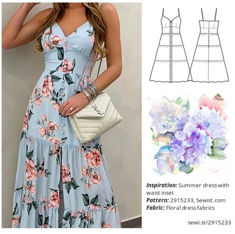 Summer Dress Sewing Patterns Sundresses, Womens Ruffle Dress, Long Summer Dress Pattern, Diy Summer Dresses For Women, Free Pdf Dress Patterns For Women, Dresses To Sew For Women, Lace Dress Sewing Pattern, Easy Summer Sewing Patterns, Sew Summer Clothes