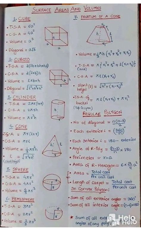 Math Notes Formulas, Engineering Mathematics Notes, Math Basic Formulas, All Math Formulas, How To Increase Knowledge, Math Tricks Geometry, Math Algebra Formulas, Maths Geometry Formulas, Basics Of Mathematics