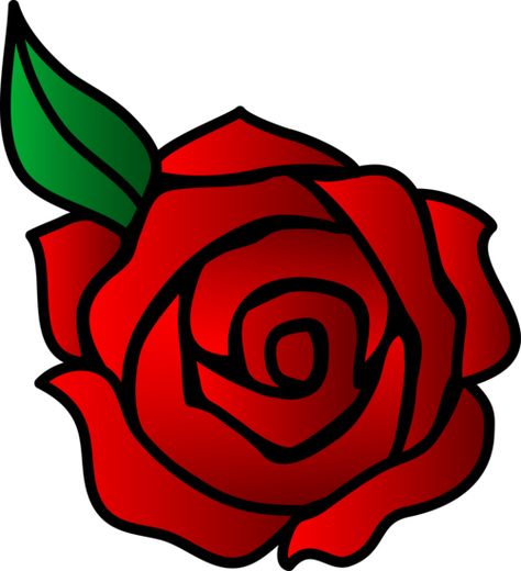 Red Rose Clip Art | Pretty Red Rose in Bloom Red Rose Drawing, Rose Clip Art, Rosé Cartoon, Rose Drawing Simple, Cartoon Rose, Simple Flower Drawing, Rose Outline, Rose Clipart, Clip Art Library