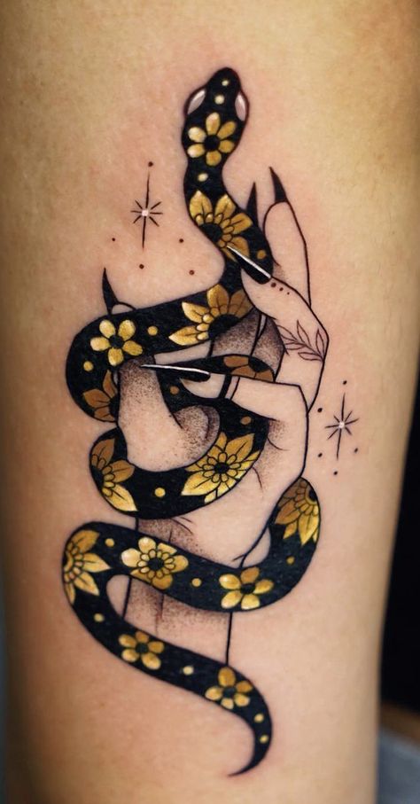 Feminine Forearm Tattoo, 46 Tattoo, Divine Feminine Tattoo, Snake Tattoo Ideas, Dinosaur Tattoo, Shin Tattoo, Dinosaur Tattoos, Snake Tattoo Design, Tattoo Ideas For Women