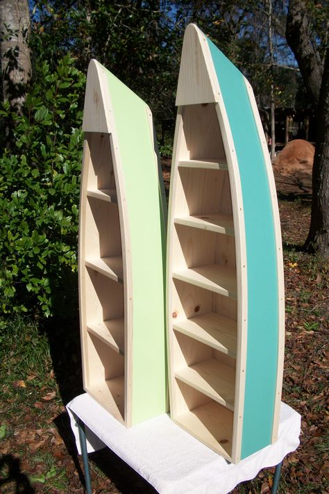 Canoe Shelves, Canoe Shelf, Shark Room, Boat Shelf, Beach Cottage Decor, Shelf Ideas, Shelf Decor, Beach Decor, Custom Build