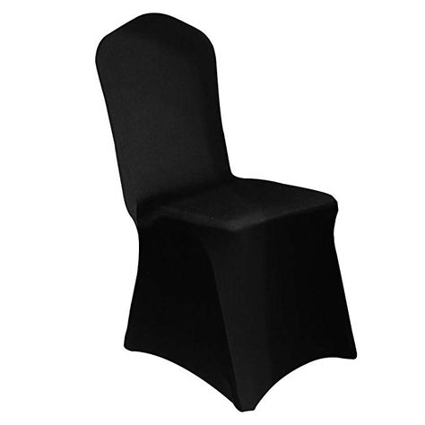 Haorui Spandex Chair Covers for Dining Room Banquet Wedding Party (4 pcs, Black) Review Padded Folding Chairs, Dining Room Chair Covers, Stretch Chair Covers, Banquet Wedding, Spandex Chair Covers, Chair Covers Wedding, Dining Chair Slipcovers, Black Cover, Changing Wall Color